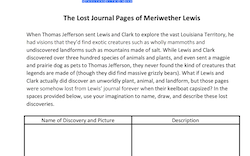 Lost Journal Pages of Meriwether Lewis