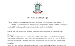 The Menu at Valley Forge