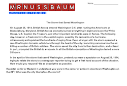 The Storm that Saved Washington 