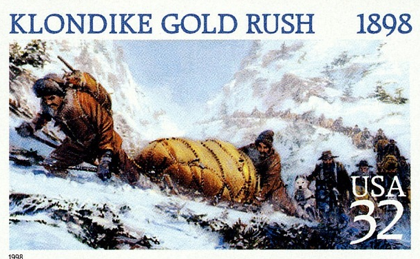 Klondike Gold Rush postage stamp