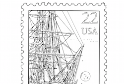 Connecticut Postage Stamp Coloring Page