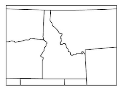 Idaho Outline Map
