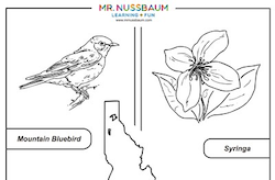 Idaho Symbols Coloring