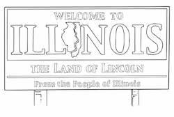 Welcome to Illinois Highway Sign