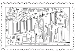 Illinois Postage Stamp