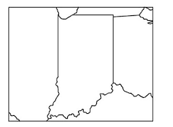 Indiana Blank Map