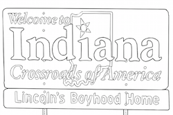 Welcome to Indiana Highway Sign