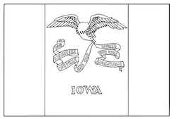 Iowa State Flag Coloring