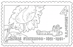 Kansas Postage Stamp
