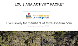 Louisiana Activity Packet