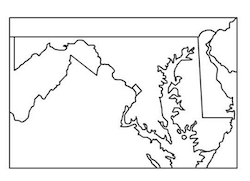 Maryland Outline Map