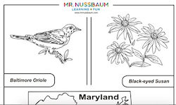 Virginia Symbols Coloring