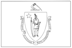 Massachusetts Flag Coloring