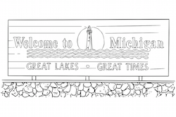 Welcome to Michigan Highway Sign
