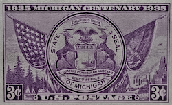 Michigan Statehood Stamp