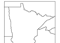 Minnesota Blank Map