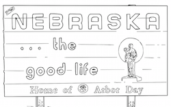 Welcome to Nebraska Highway Sign