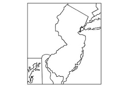 New Jersey Outline Map