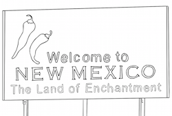 Welcome to New Mexico Highway Sign Coloring