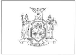 New York Flag Coloring Page
