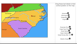 North Carolina Label-me Map