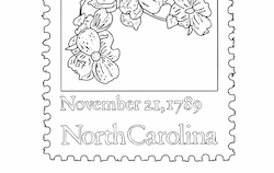 north Carolina Postage Stamp Coloring