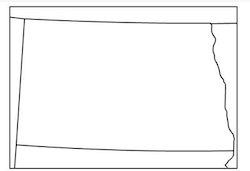 North Dakota Outline Map