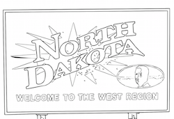 Welcome to North Dakota Highway Sign Coloring