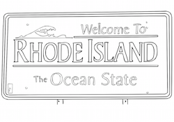 Welcome to Rhode Island Highway Sign