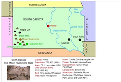 South Dakota Map