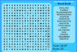50 States Word Search