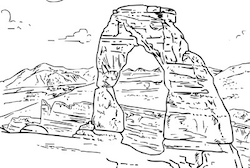 Delicate Arch Coloring