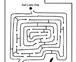 Utah Printable Maze