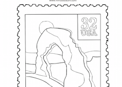 utah Postage Stamp Coloring
