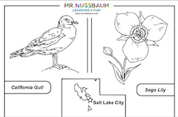 Utah Symbols Coloring