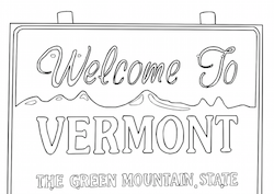 Welcome to Vermont Highway Sign Coloring
