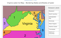 Virginia Label-me Map