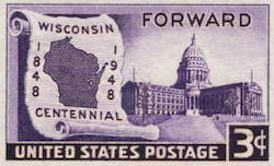 Wisconsin Statehood Stamp