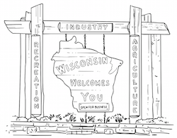 Wisconsin State Highway Sign Coloring 
